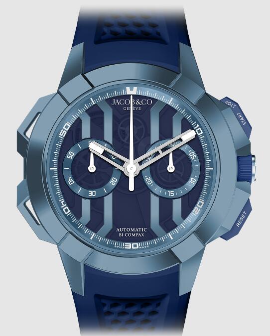 Review Jacob & Co EPIC X CHRONO BLUE PVD TITANIUM EC400.22.AF.AA.ABRUA Replica watch